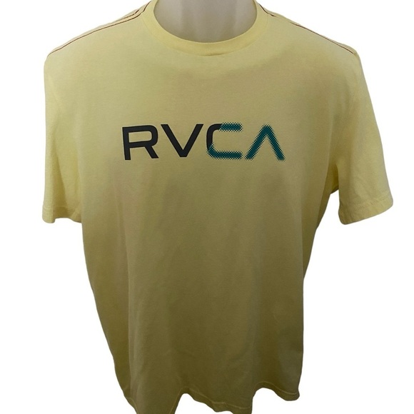 RVCA Surf Skate Yellow Tee Shirt Men M Medium - Picture 1 of 6